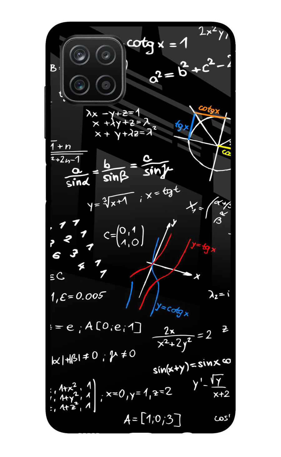 Mathematics Formula Samsung A12 Back Cover, Metal case