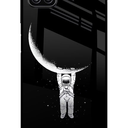 Moon Space Samsung A12 Metal Case Back Cover by Casekaro