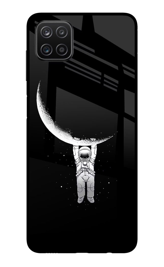 Moon Space Samsung A12 Metal Case Back Cover by Casekaro