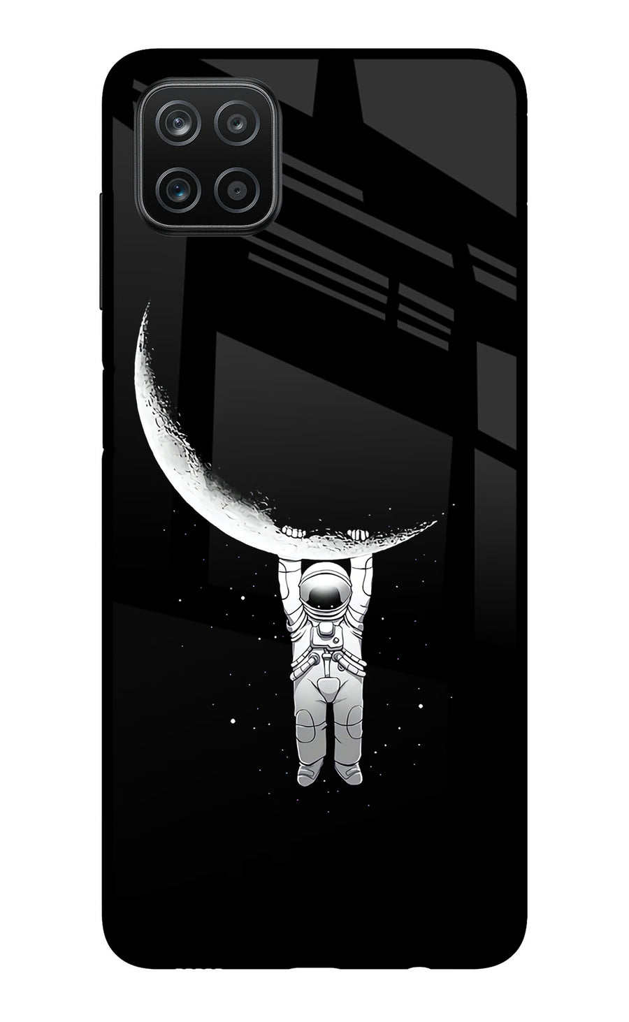 Moon Space Samsung A12 Back Cover, Metal case