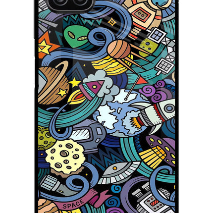 Space Abstract Samsung A12 Metal Case Back Cover by Casekaro