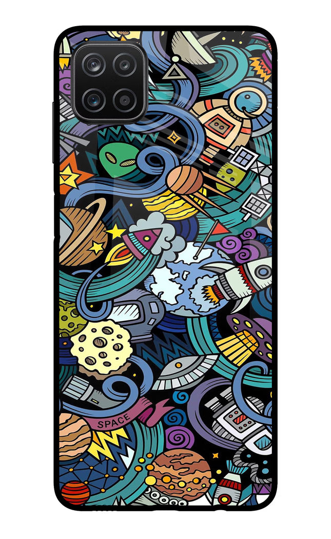 Space Abstract Samsung A12 Metal Case Back Cover by Casekaro