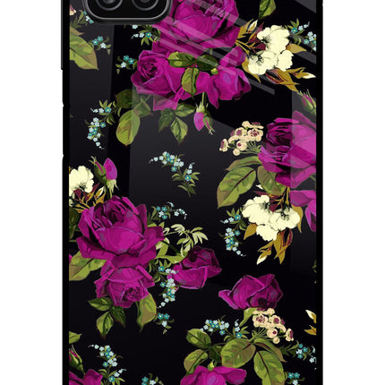 Flowers Samsung A12 Metal Case Back Cover by Casekaro