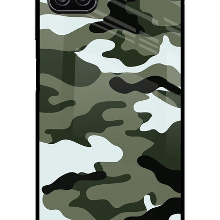 Camouflage Samsung A12 Metal Case Back Cover by Casekaro