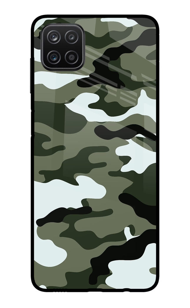 Camouflage Samsung A12 Metal Case Back Cover by Casekaro