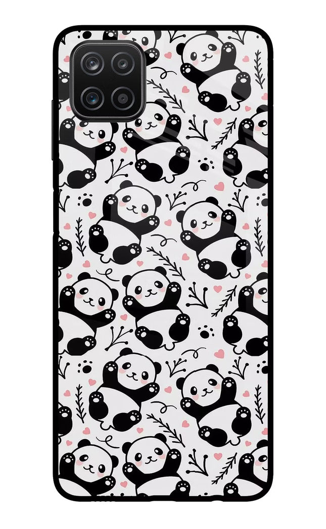 Cute Panda Samsung A12 Metal Case Back Cover by Casekaro