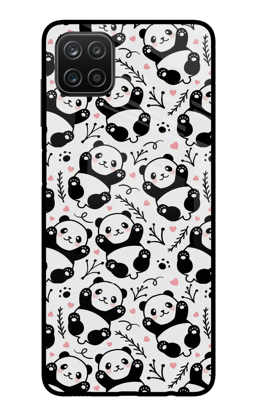 Cute Panda Samsung A12 Back Cover, Metal case
