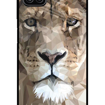 Lion Art Samsung A12 Metal Case Back Cover by Casekaro