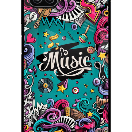 Music Graffiti Samsung A12 Metal Case Back Cover by Casekaro
