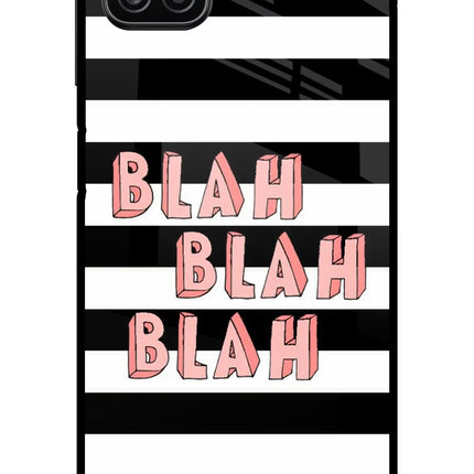 Blah Blah Blah Samsung A12 Metal Case Back Cover by Casekaro