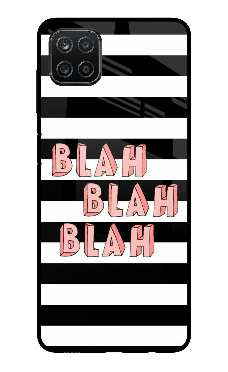 Blah Blah Blah Samsung A12 Back Cover, Metal case