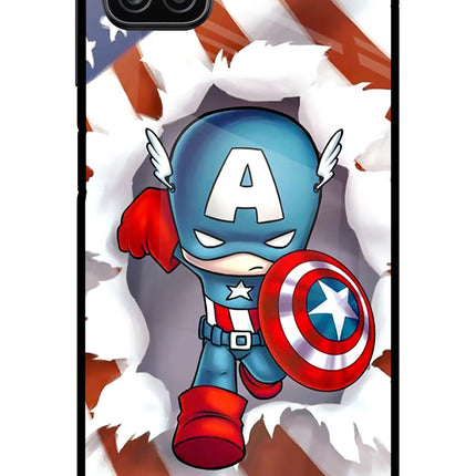 Captain America Samsung A12 Metal Case Back Cover by Casekaro