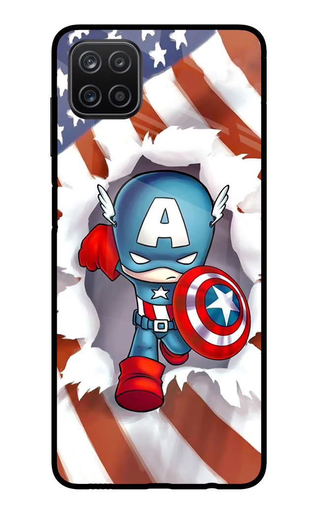 Captain America Samsung A12 Metal Case Back Cover by Casekaro