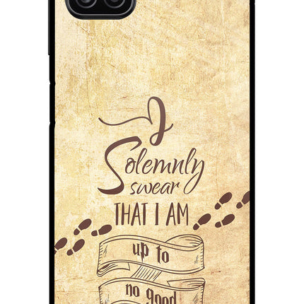 I Solemnly swear that i up to no good Samsung A12 Metal Case Back Cover by Casekaro