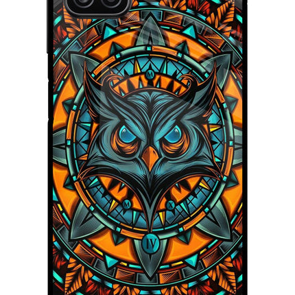Angry Owl Art Samsung A12 Metal Case Back Cover by Casekaro