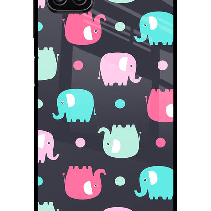 Elephants Samsung A12 Metal Case Back Cover by Casekaro