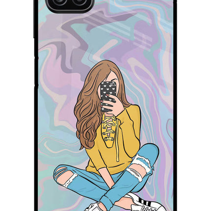 Selfie Girl Samsung A12 Metal Case Back Cover by Casekaro