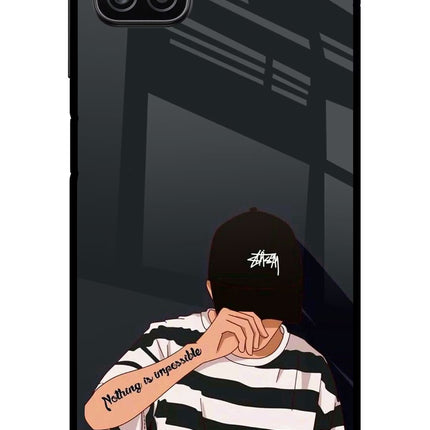 Aesthetic Boy Samsung A12 Metal Case Back Cover by Casekaro