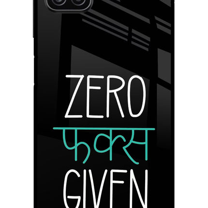 Zero Fucks Given Samsung A12 Metal Case Back Cover by Casekaro