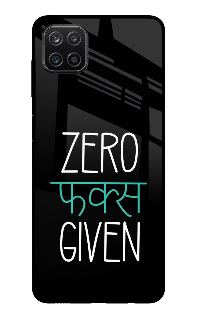 Zero Fucks Given Samsung A12 Metal Case Back Cover by Casekaro