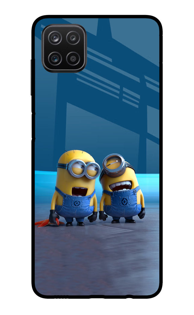 Minion Laughing Samsung A12 Metal Case Back Cover by Casekaro