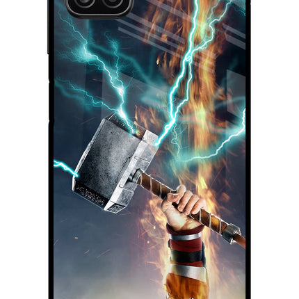 Thor Hammer Mjolnir Samsung A12 Metal Case Back Cover by Casekaro