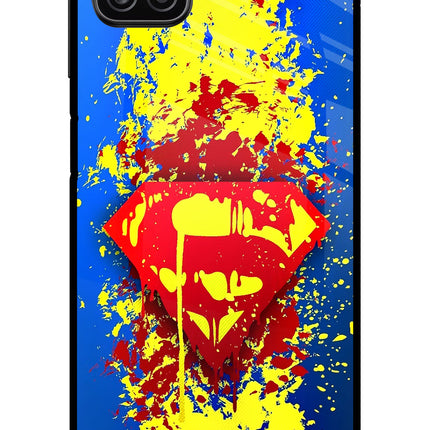 Superman logo Samsung A12 Metal Case Back Cover by Casekaro