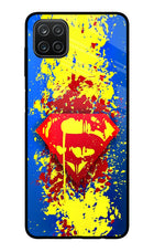 Superman logo Samsung A12 Metal Case Back Cover by Casekaro