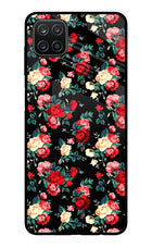 Rose Pattern Samsung A12 Metal Case Back Cover by Casekaro