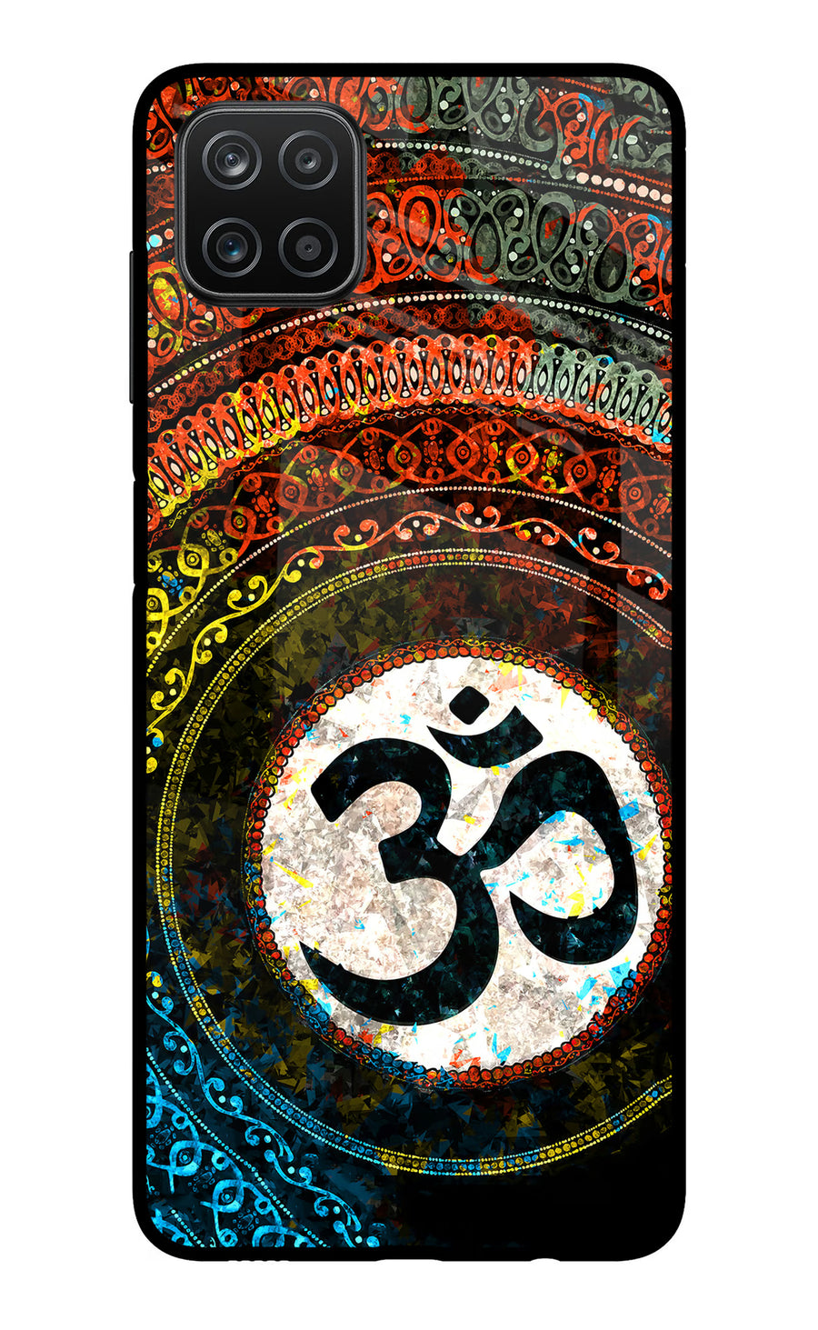 Om Cultural Samsung A12 Back Cover, Metal case
