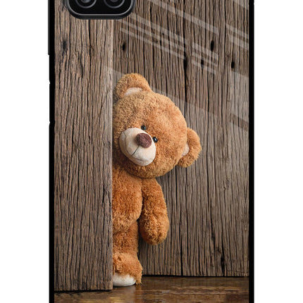 Teddy Wooden Samsung A12 Metal Case Back Cover by Casekaro