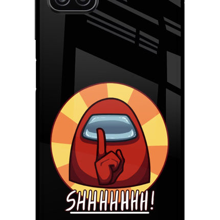 Among Us Shhh! Samsung A12 Metal Case Back Cover by Casekaro