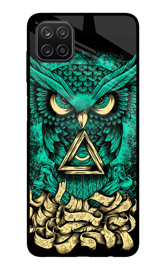 Green Owl Samsung A12 Metal Case Back Cover by Casekaro