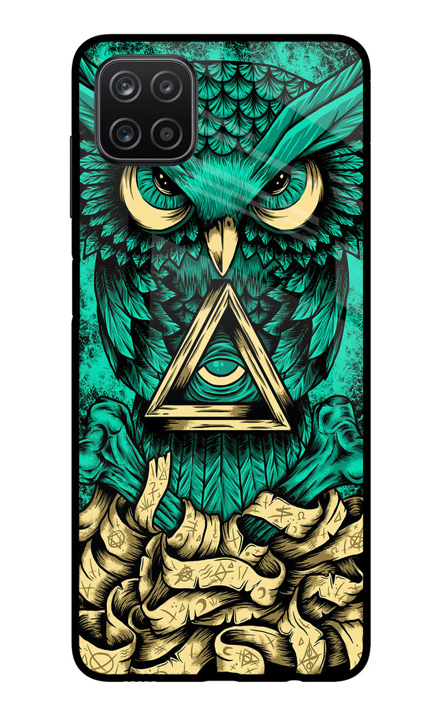 Green Owl Samsung A12 Metal Case Back Cover by Casekaro