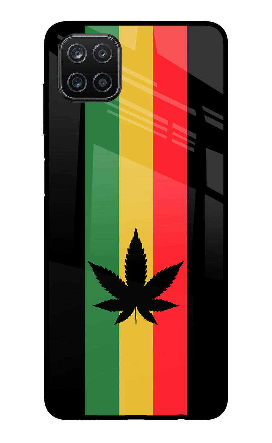 Weed Flag Samsung A12 Back Cover, Metal case