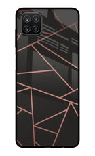 Geometric Pattern Samsung A12 Metal Case Back Cover by Casekaro
