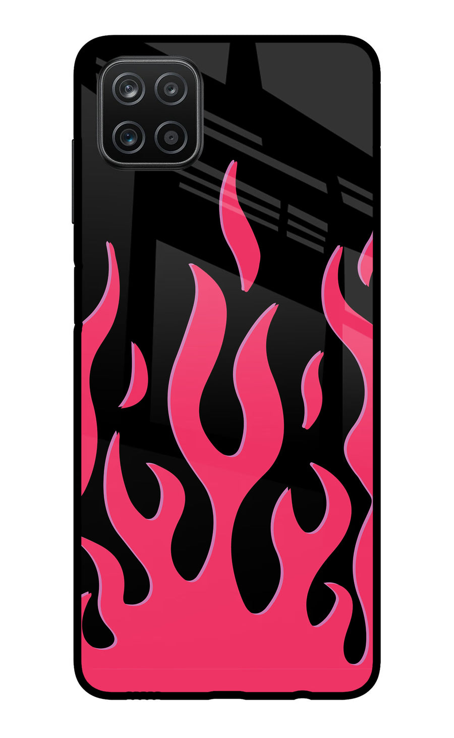 Fire Flames Samsung A12 Back Cover, Metal case
