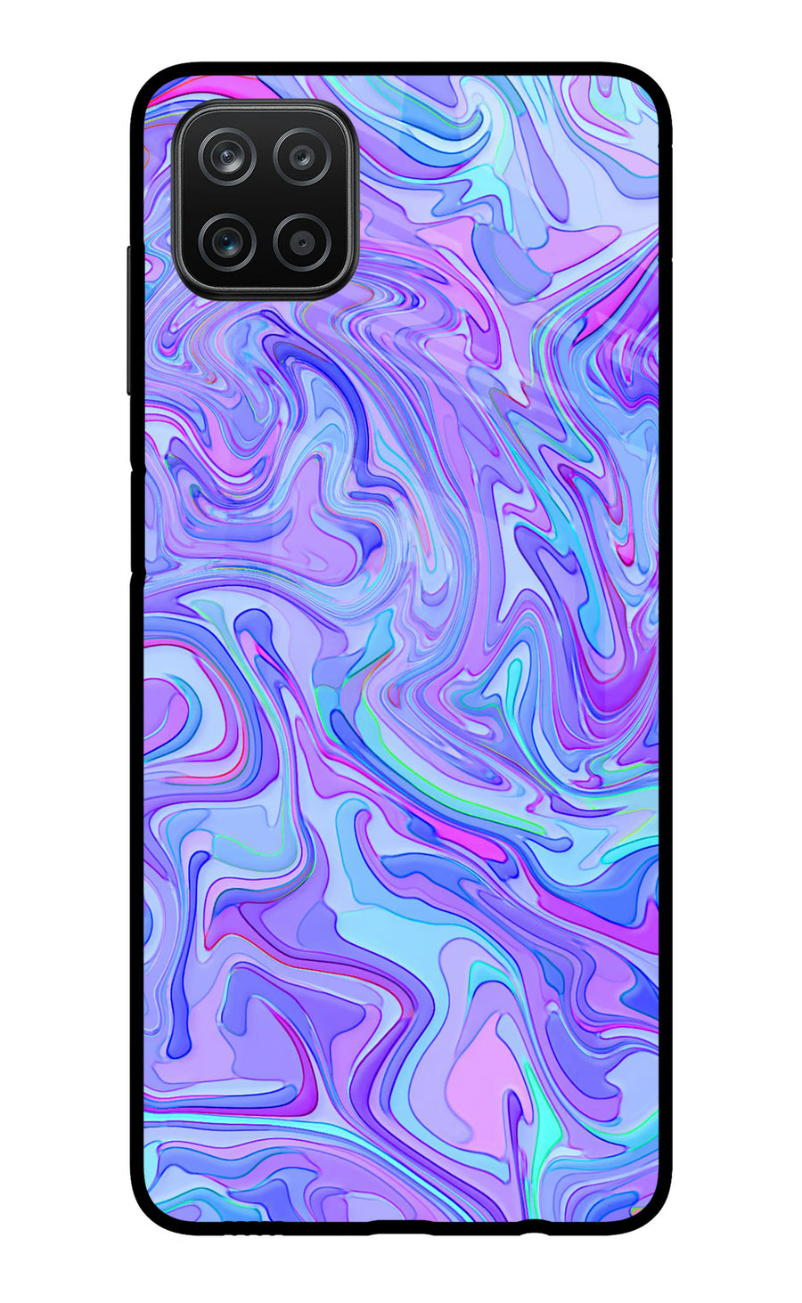Glitter Samsung A12 Back Cover, Metal case