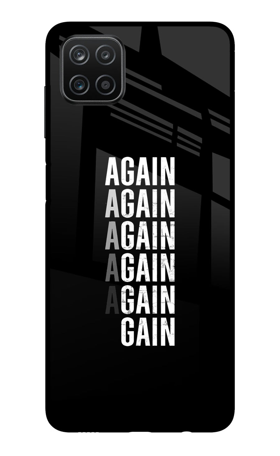 Again Again Gain Samsung A12 Back Cover, Metal case