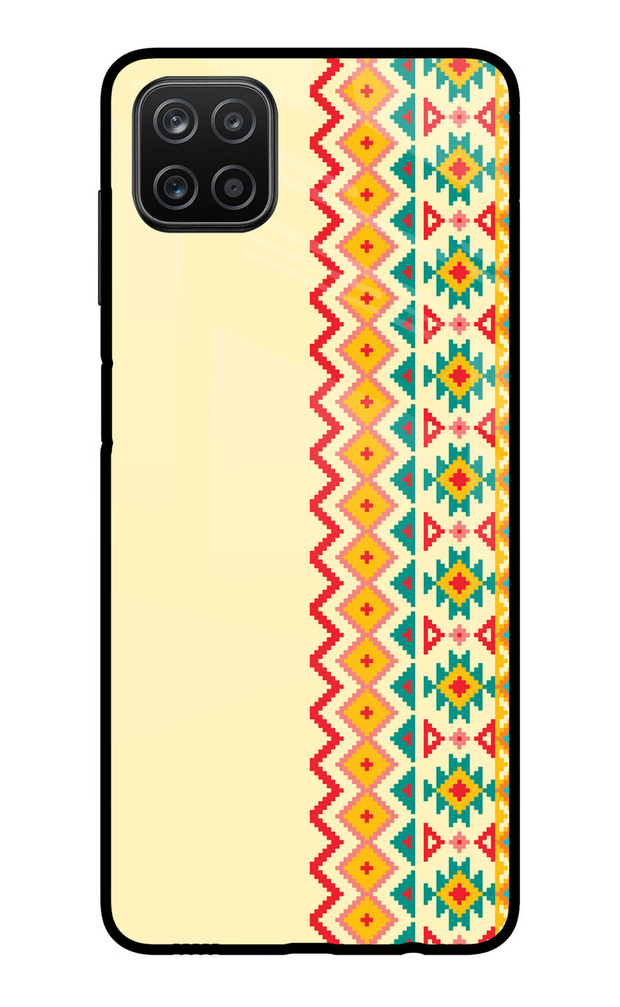 Ethnic Seamless Samsung A12 Back Cover, Metal case