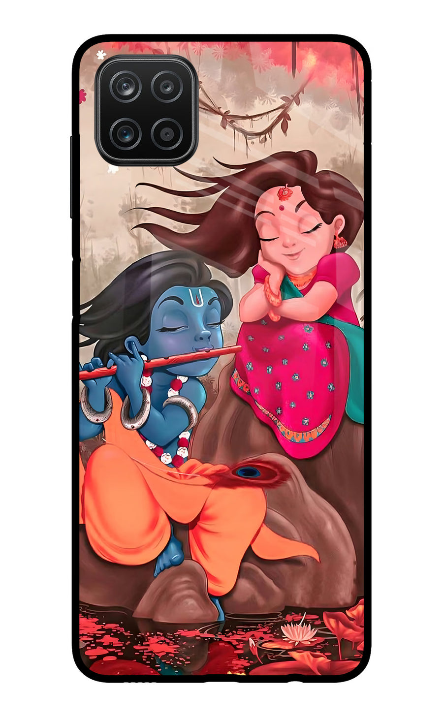 Radhe Krishna Samsung A12 Back Cover, Metal case