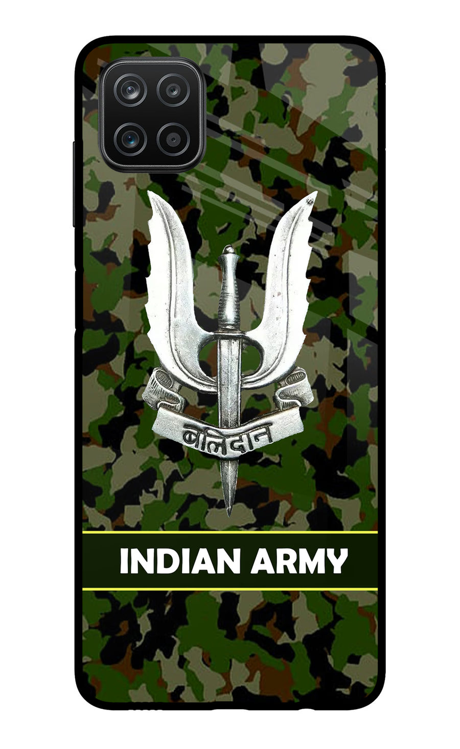 Balidan Indian Logo Samsung A12 Back Cover, Metal case