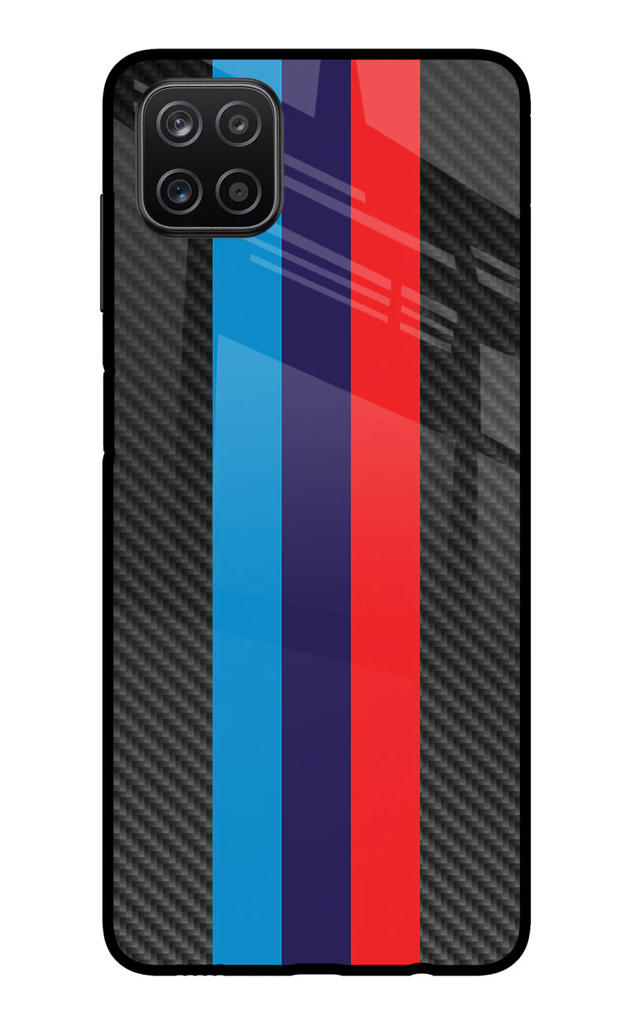BMW Stripes Pattern Samsung A12 Back Cover, Metal case