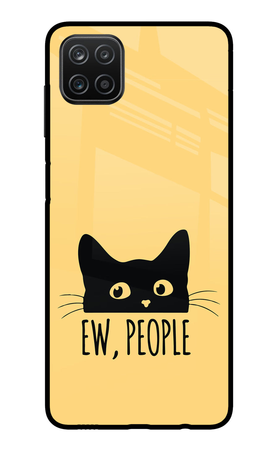 Ew People Catitude Samsung A12 Back Cover, Metal case