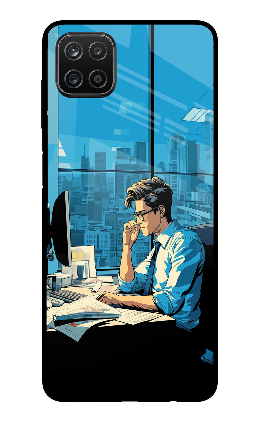 Focused Hustler (AI Generated) Samsung A12 Back Cover, Metal case