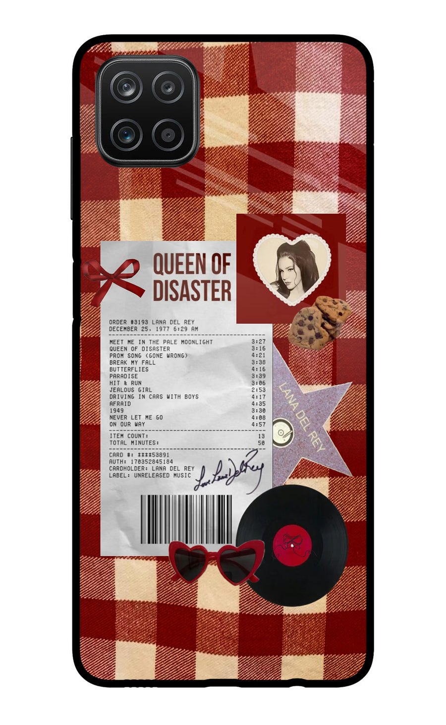 Queen of Disaster Samsung A12 Back Cover, Metal case