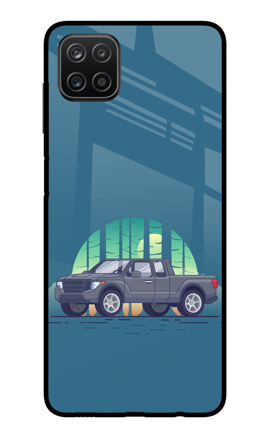 Retro Garage Vibe Samsung A12 Back Cover, Metal case