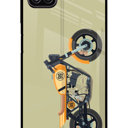 Vertical Speedster Samsung A12 Metal Case Back Cover by Casekaro