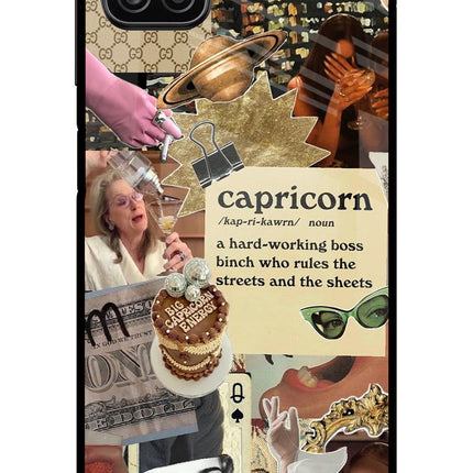 Capricorn Zodiac Samsung A12 Metal Case Back Cover by Casekaro