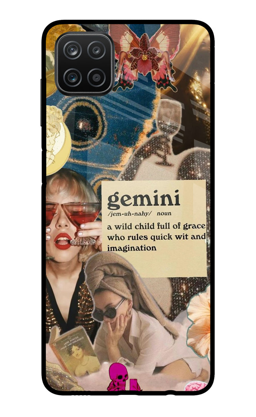 Gemini Zodiac Samsung A12 Back Cover, Metal case